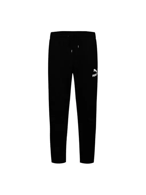 Брюки classics sweatpants 'black white' Puma — изображение 1 из 4, черный/белый
