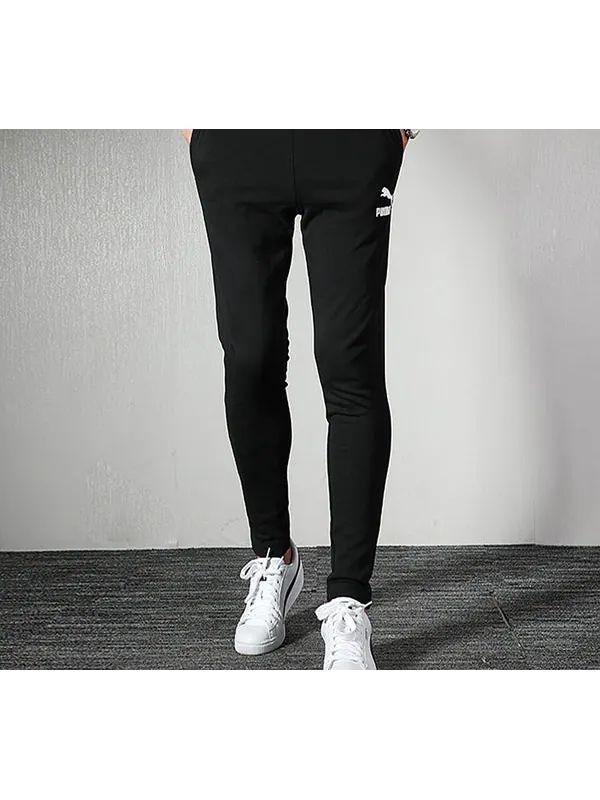 Брюки classics sweatpants 'black white' Puma — изображение 3 из 4, черный/белый