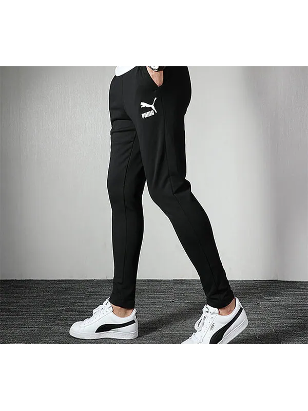 Брюки classics sweatpants 'black white' Puma — изображение 4 из 4, черный/белый