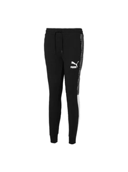 Брюки t7 track pants aop tr 'black white' Puma — изображение 1 из 4, черный/белый