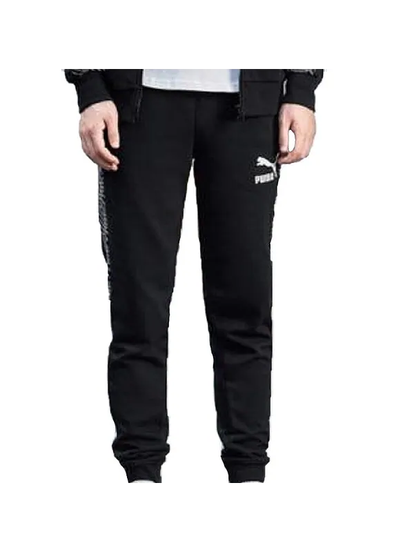 Брюки t7 track pants aop tr 'black white' Puma — изображение 3 из 4, черный/белый