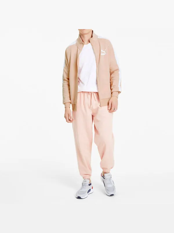 Куртка iconic minimalistic casual stand collar jacket pink red Puma — изображение 3 из 3, красный