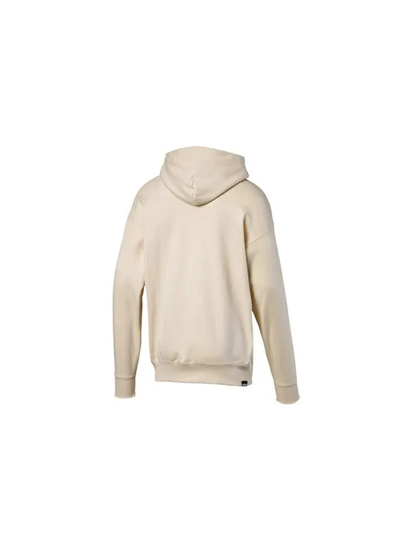Толстовка downtown po hoody casual sports beige Puma — изображение 2 из 4, белый