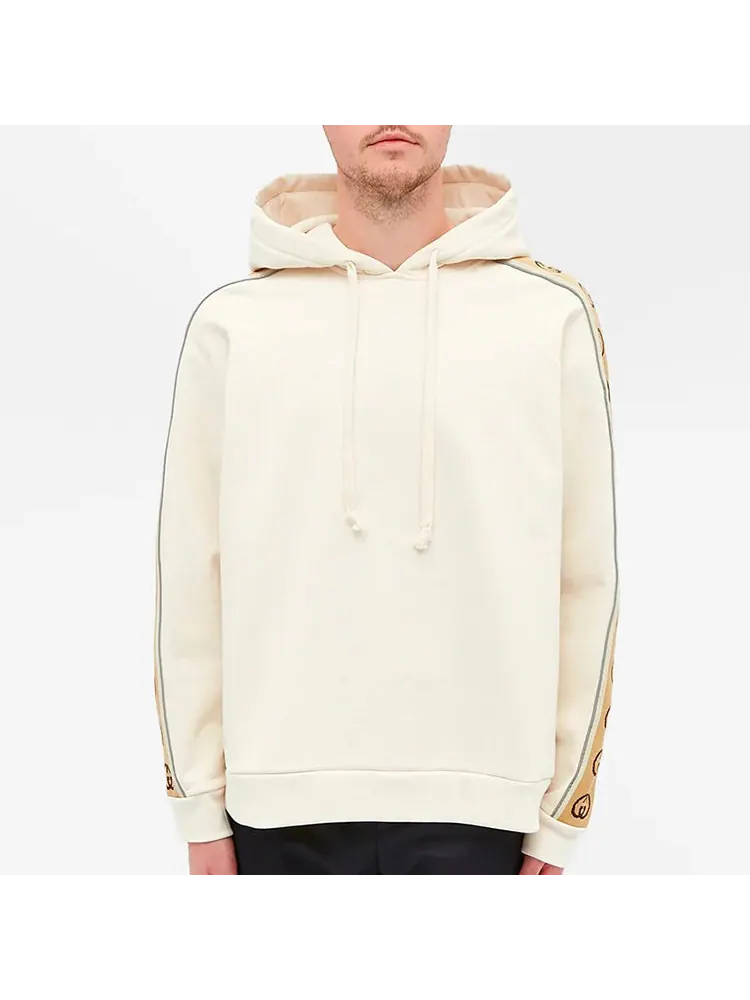 Худи Gucci Men's Side Sleeve GG Logo — изображение 2 из 4, бежевый