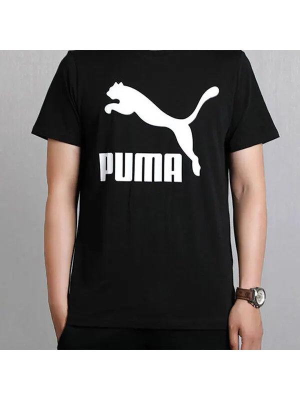 Футболка casual sports round neck breathable short sleeve black Puma — изображение 3 из 4, черный