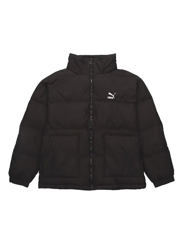 Куртка classics down puffer jacket 'black white' Puma — изображение 1 из 3, черный/белый