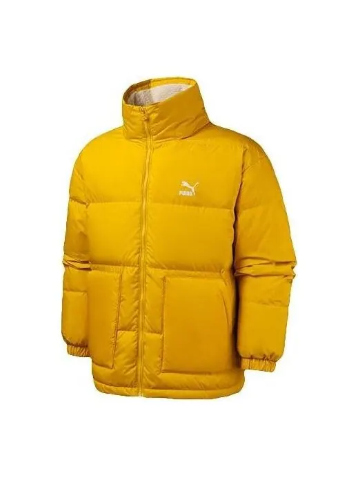 Куртка classics down jacket 'yellow white' Puma — изображение 1 из 1, желтый/белый