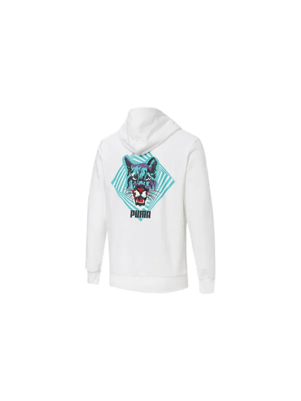 Толстовка logo printing casual sports pullover white Puma — изображение 2 из 2, белый