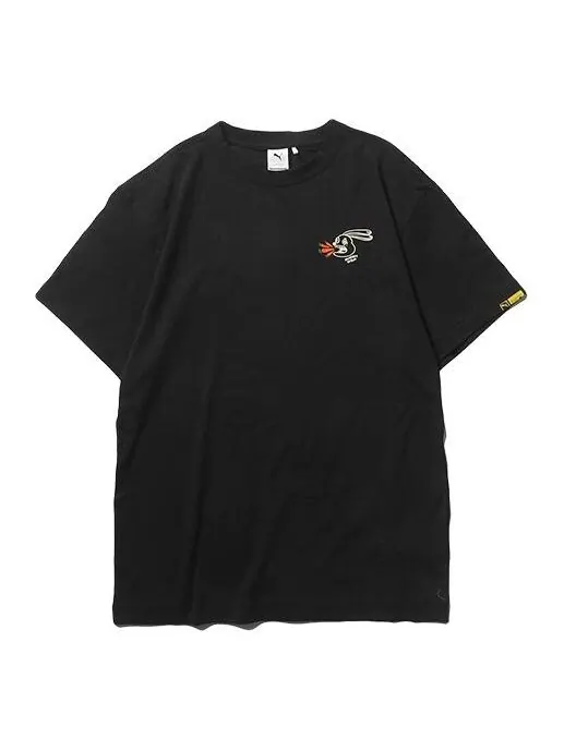 Футболка x randomevent logo short sleeve tee 'black' Puma — изображение 1 из 2, черный