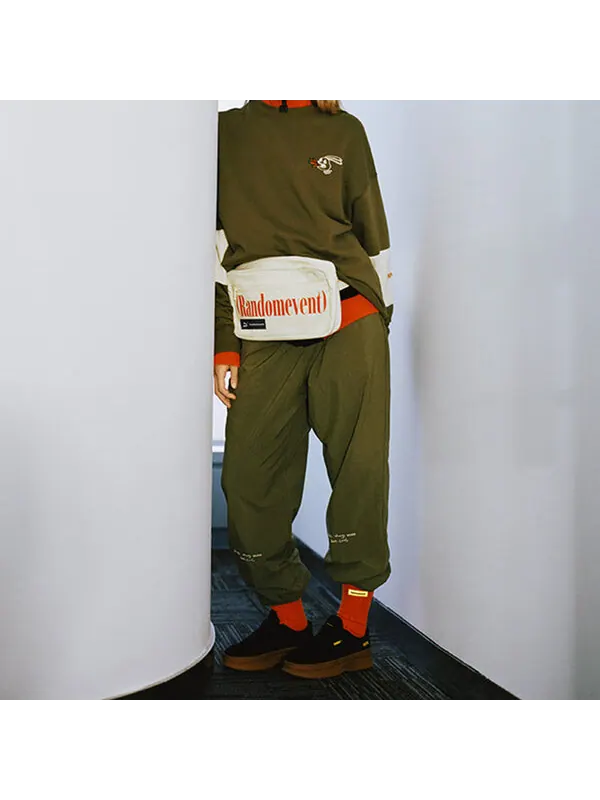 Брюки x randomevent woven pants 'green' Puma — изображение 3 из 4, зеленый