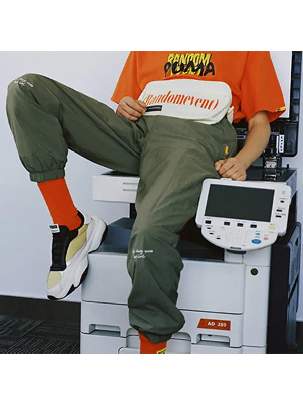 Брюки x randomevent woven pants 'green' Puma — изображение 4 из 4, зеленый