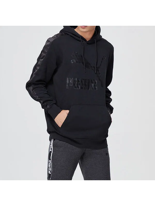 Толстовка casual printing hooded long sleeves black Puma — изображение 4 из 4, черный