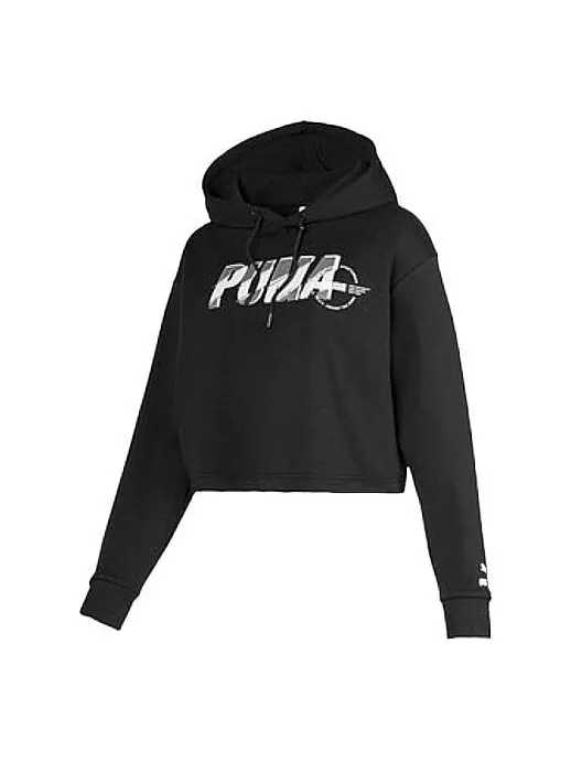 Толстовка colorblock alphabet logo printing black Puma — изображение 1 из 4, черный