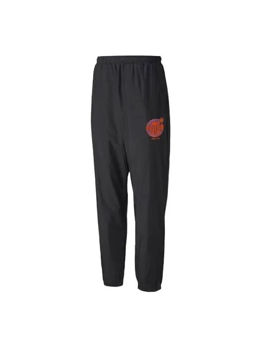 Брюки x the hundreds track pants 'black red' Puma — изображение 1 из 4, черный/красный