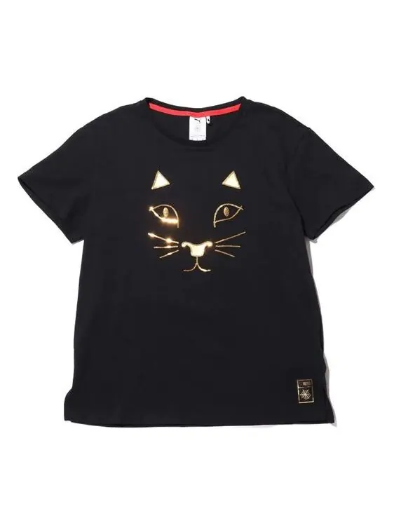 Футболка x charlotte crossover sp20 pattern round neck short sleeve black Puma — изображение 1 из 2, черный