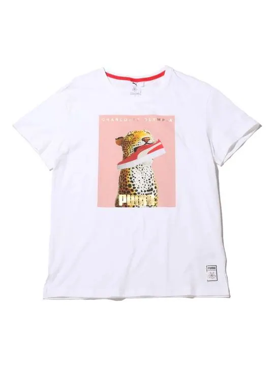 Футболка x charlotte crossover sp20 logo printing round neck short sleeve white Puma — изображение 1 из 2, белый