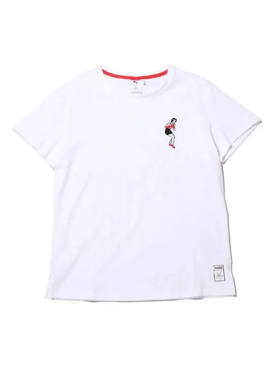 Футболка x charlotte crossover sp20 small pattern round neck short sleeve white Puma — изображение 1 из 2, белый