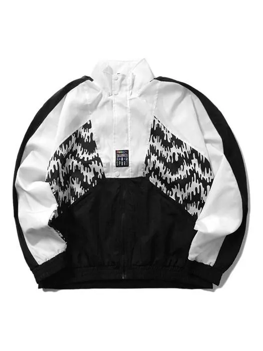 Куртка tfs og aop track jacket retro sports black white Puma — изображение 1 из 4, черный белый
