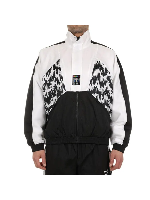Куртка tfs og aop track jacket retro sports black white Puma — изображение 3 из 4, черный белый