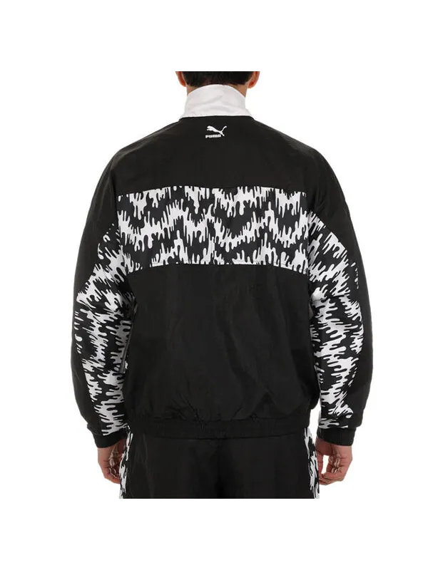 Куртка tfs og aop track jacket retro sports black white Puma — изображение 4 из 4, черный белый