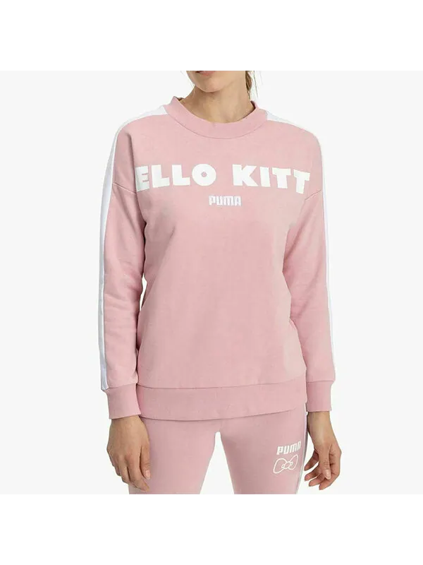 Свитер x hello kitty casualsport round neckknitting hoodie pinkred Puma — изображение 3 из 4, красный