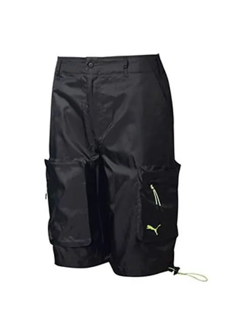 Шорты x central saint martins woven shorts 'black white' Puma — изображение 1 из 4, черный/белый