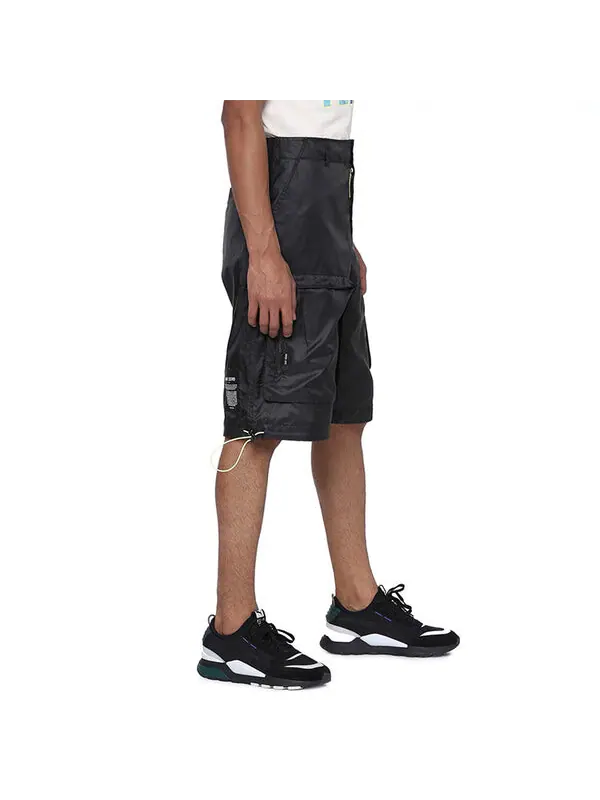 Шорты x central saint martins woven shorts 'black white' Puma — изображение 4 из 4, черный/белый