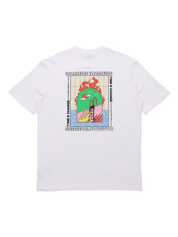 Футболка back pattern printing short sleeve white Puma — изображение 1 из 4, белый