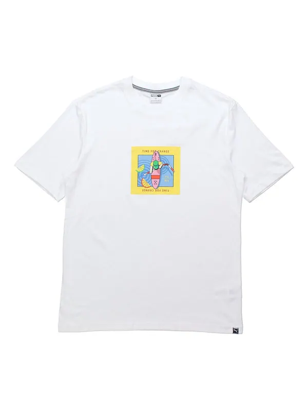 Футболка downtown graphic short sleeve white Puma — изображение 1 из 4, белый