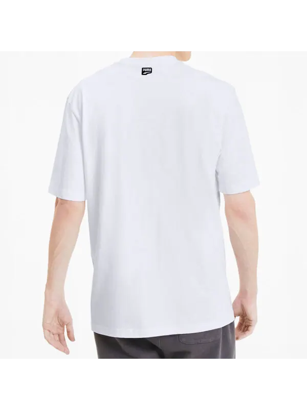 Футболка downtown classical logo short sleeve tee men white Puma — изображение 4 из 4, белый