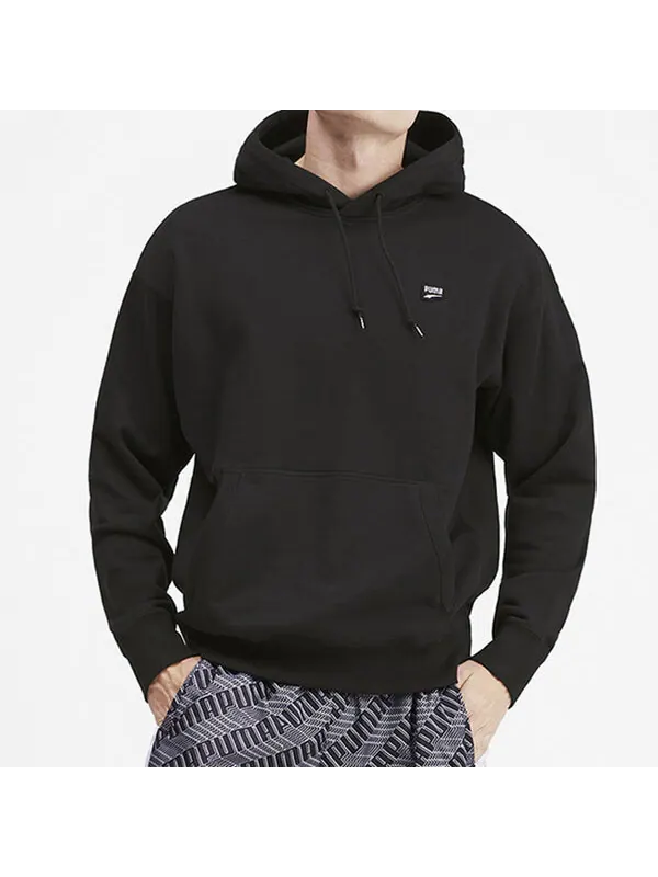 Толстовка downtown hoody solid color black Puma — изображение 3 из 4, черный