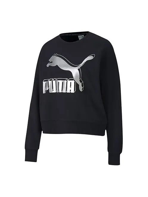 Толстовка casual printing round neck black Puma — изображение 1 из 2, черный