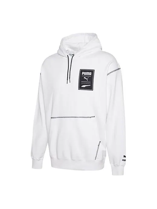 Толстовка athleisure casual sports printing white Puma — изображение 1 из 3, белый