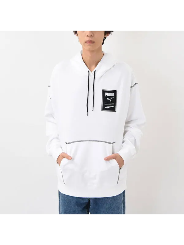 Толстовка athleisure casual sports printing white Puma — изображение 3 из 3, белый