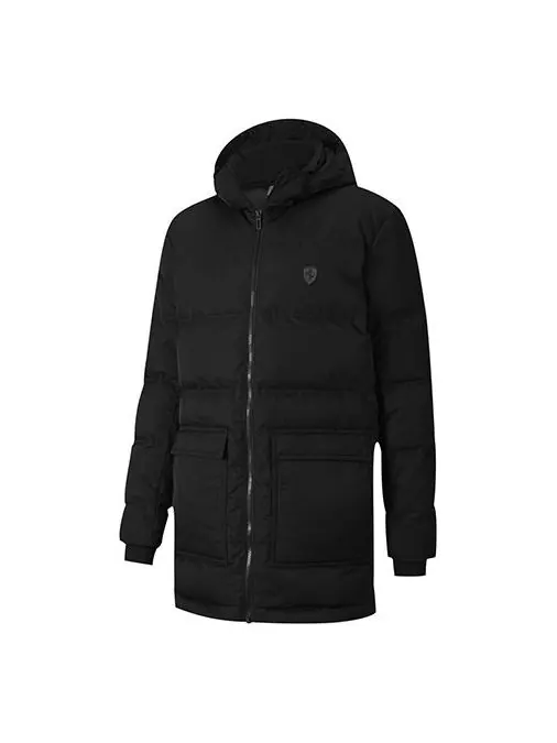 Куртка scuderia ferrari style down jacket 'black' Puma — изображение 1 из 4, черный