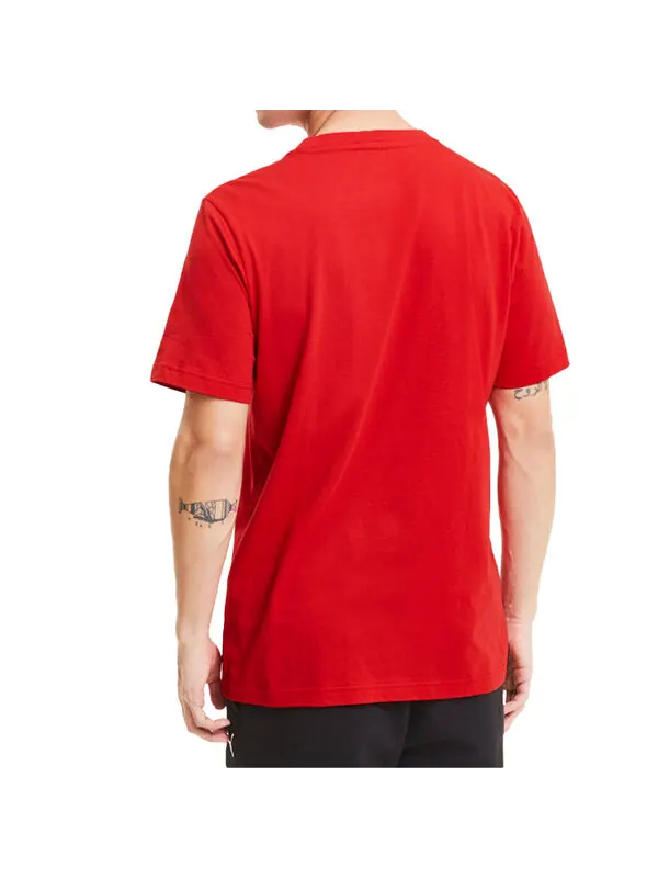 Футболка ferrari race big shieldtee+ printing short sleeve racing red t-shirt Puma — изображение 4 из 4, красный
