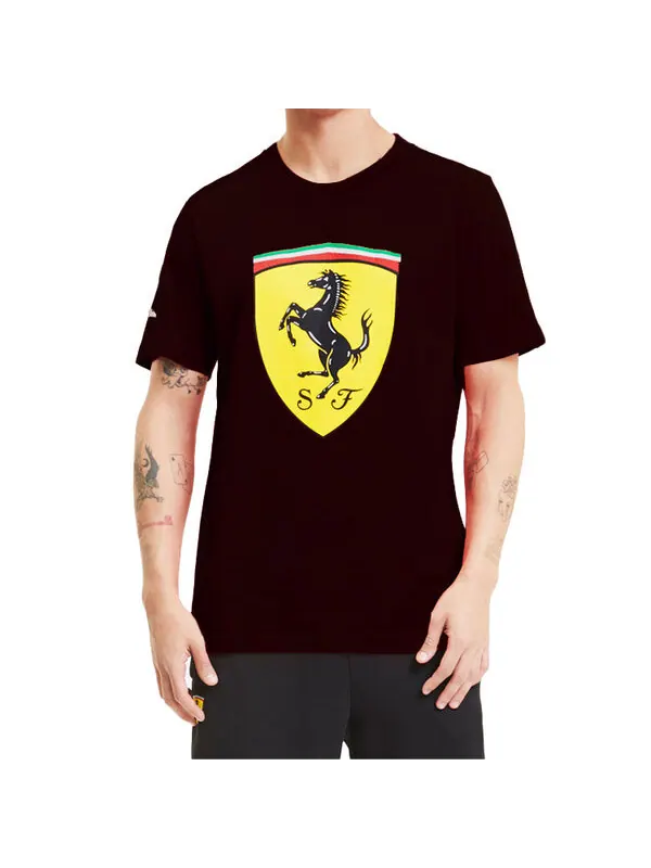 Футболка ferrari race big shieldtee+ printing short sleeve black Puma — изображение 3 из 3, черный
