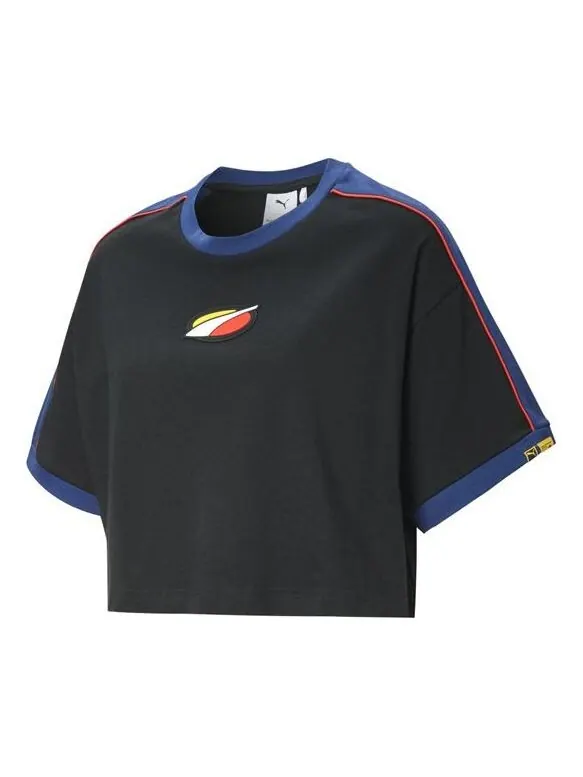 Футболка x rdet tee multicolor splicing round neck short sleeve black Puma — изображение 1 из 2, черный