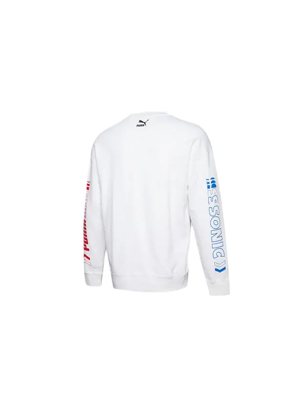 Свитер x sega sweater 'white blue' Puma — изображение 2 из 2, белый/синий