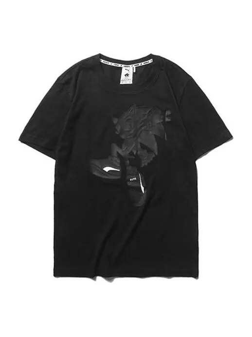 Футболка x sonic graphic printed short sleeve tee black Puma — изображение 1 из 4, черный