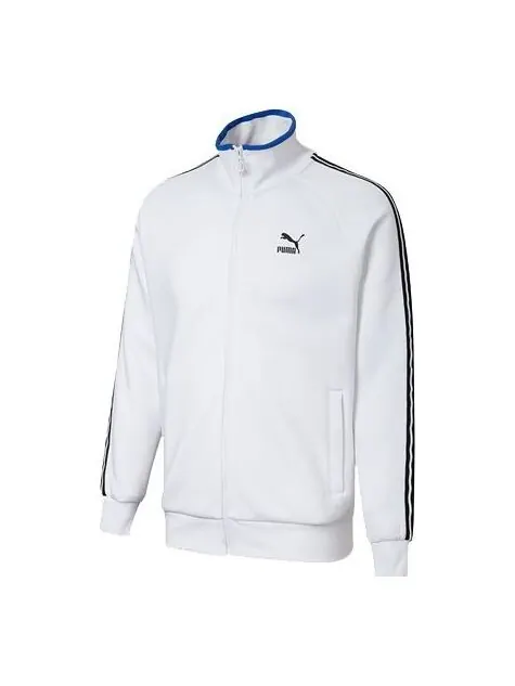Куртка stand collar colorblock logo casual jacket white Puma — изображение 1 из 2, белый