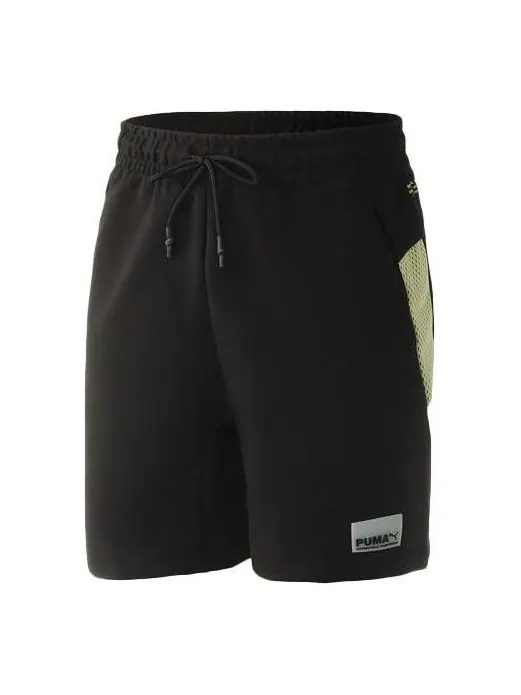 Шорты avenir shorts 'black green' Puma — изображение 1 из 4, черный/зеленый