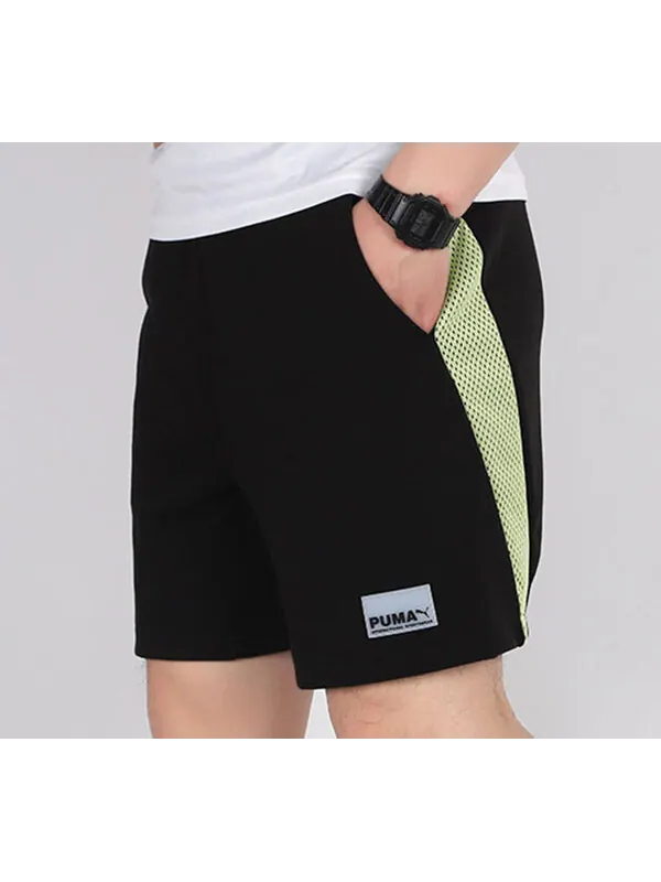 Шорты avenir shorts 'black green' Puma — изображение 4 из 4, черный/зеленый