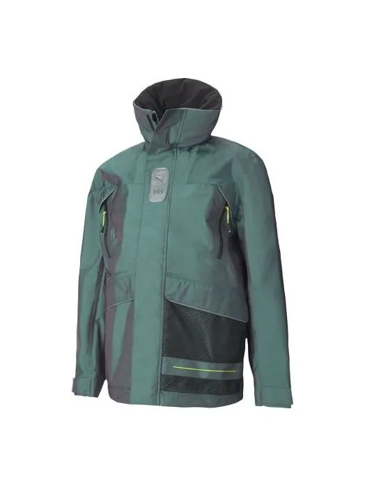 Куртка x helly hansen tech stormcell jacket 'green black' Puma — изображение 1 из 4, зеленый/черный