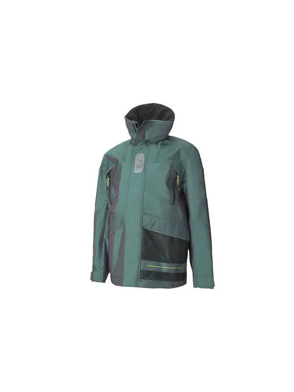 Куртка x helly hansen tech stormcell jacket 'green black' Puma — изображение 2 из 4, зеленый/черный