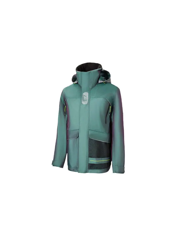 Куртка x helly hansen tech stormcell jacket 'green black' Puma — изображение 4 из 4, зеленый/черный