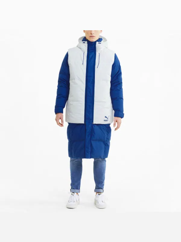 Куртка layer down jacket 'blue white' Puma — изображение 3 из 4, синий/белый