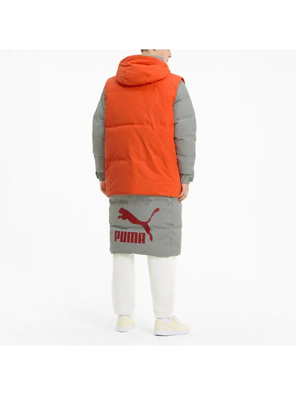 Куртка layer down jacket 'grey orange' Puma — изображение 4 из 4, серый/оранжевый