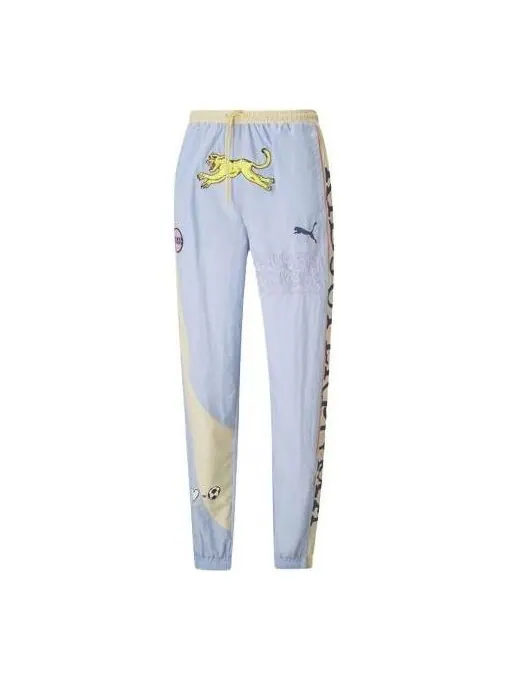 Брюки x kidsuper studios track pants 'purple yellow black' Puma — изображение 1 из 2, фиолетовый/желтый/черный