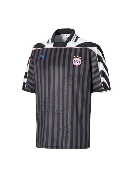 Футболка x ks jersey stripe splicing short sleeve polo black Puma — изображение 1 из 2, черный